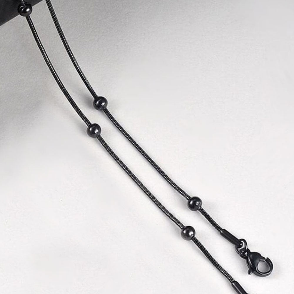 Fashion stainless steel round snake bag bead chain multi-color accessory chain necklace collarbone chain - V.I.P Digital Presence