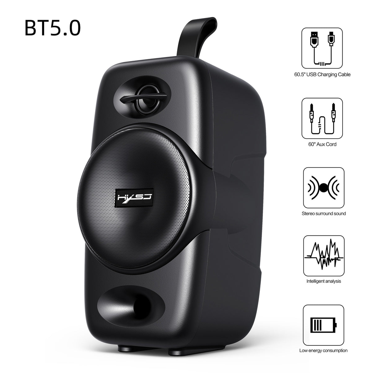 Mobile Bluetooth 5.0 speaker desktop wireless speaker subwoofer built-in 2000mAh speaker supports TWS - V.I.P Digital Presence