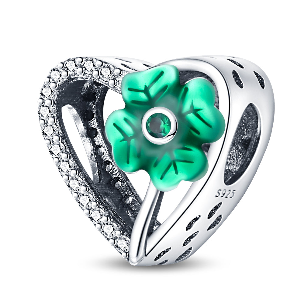 Niche jewelry handmade copper plated silver heart clover DIY jewelry accessories - V.I.P Digital Presence