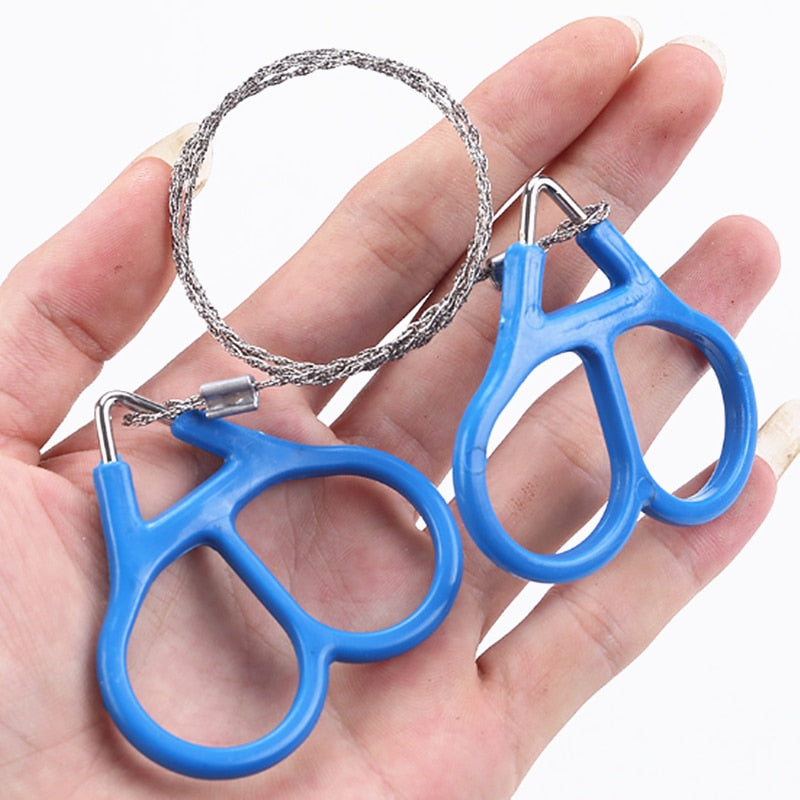 1 motosierra manual nueva, sierra de marquetería de seguridad para supervivencia, sierra de alambre de acero para emergencias al aire libre, kit de caza y acampada, equipo de bolsillo.