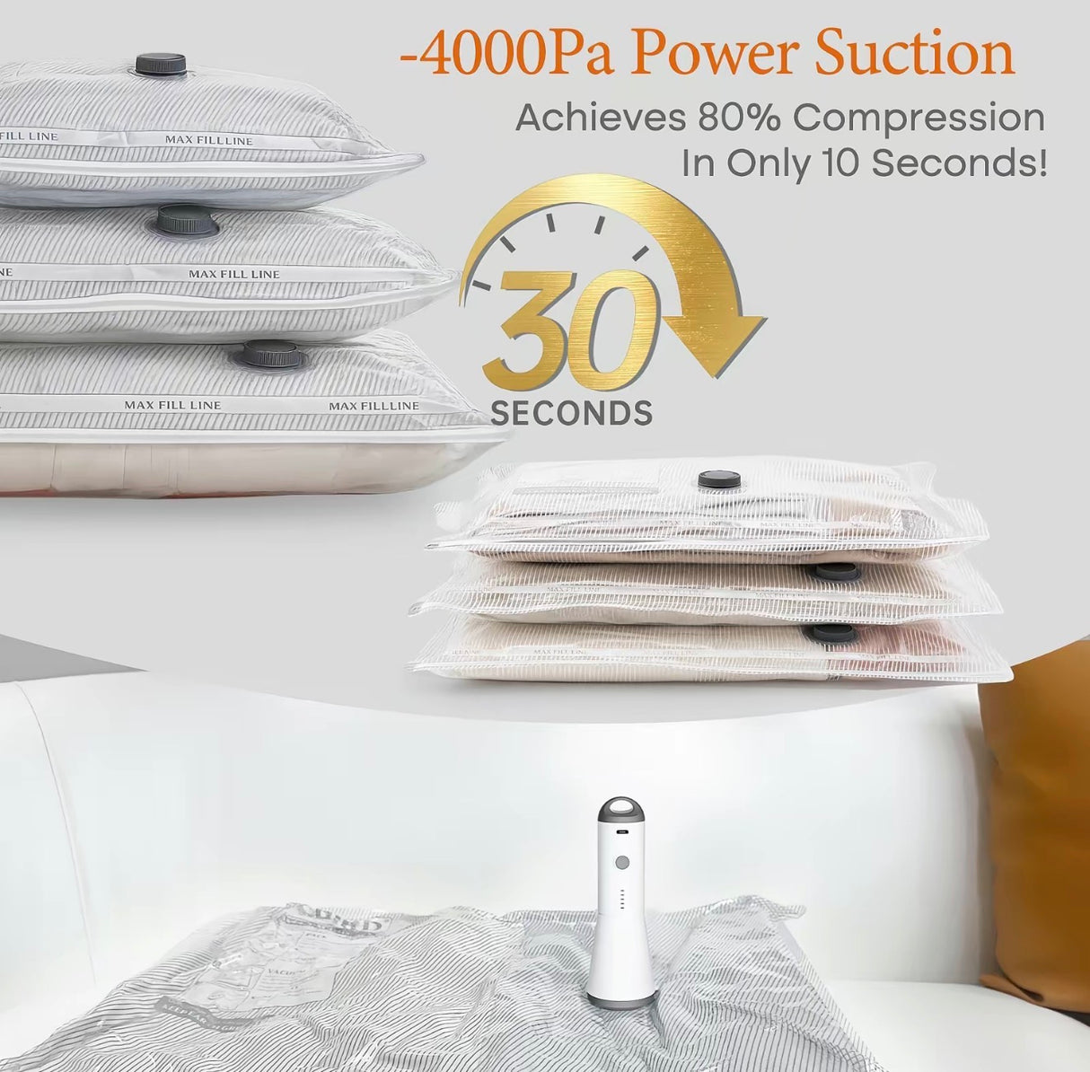 PackVac Travel Storage Bags