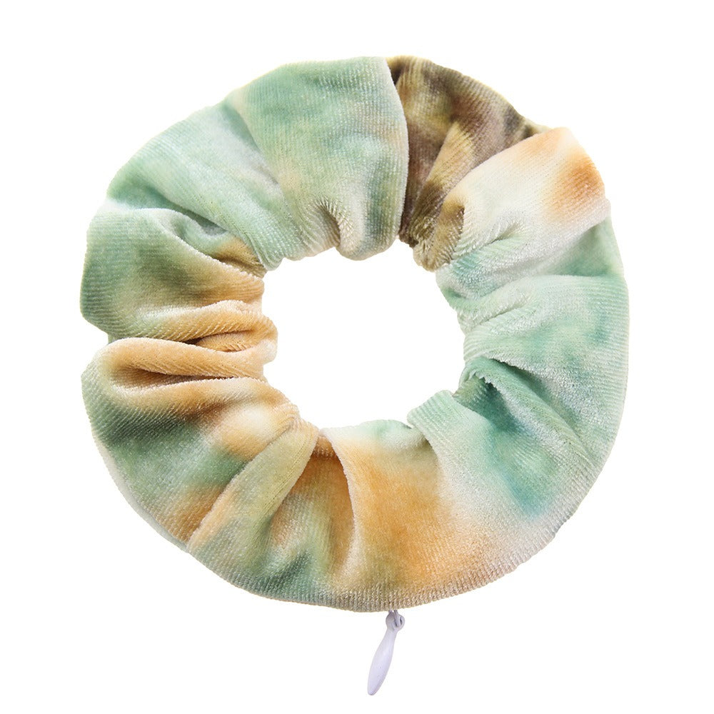 Tie dye velvet zipper large intestine loop - V.I.P Digital Presence