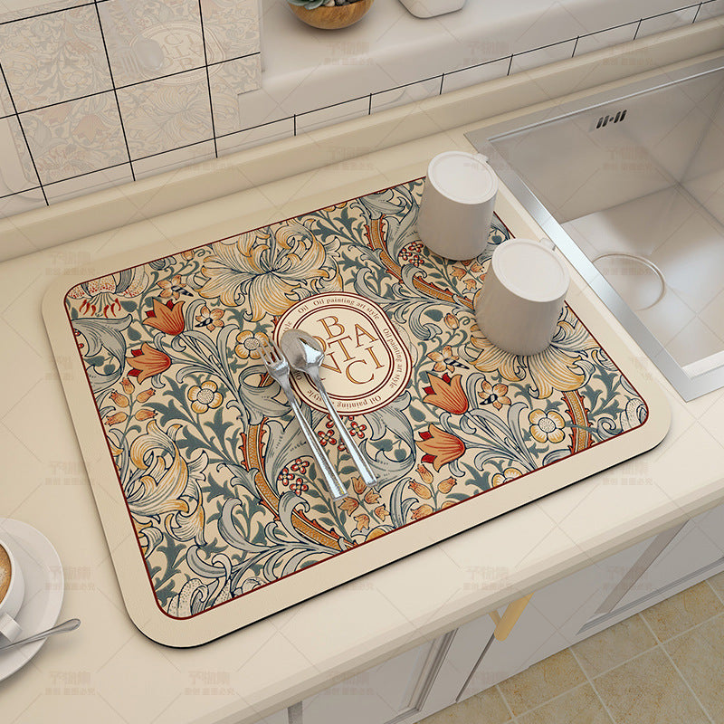 Kitchen Countertop Technology Cloth Drainage Pad Coffee Table Tableware Bowl Plate Cup Drying Pad Washable Insulation Pad - V.I.P Digital Presence
