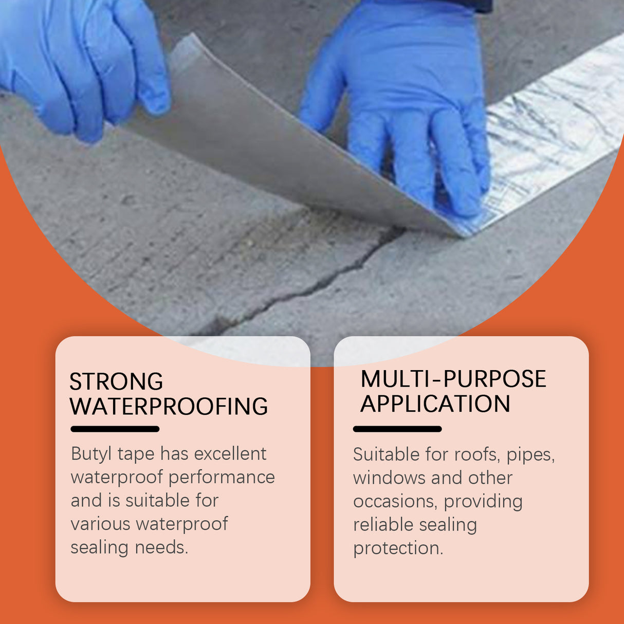 Waterproof Butyl Tape, Roof Repair Leakage Plugging Moisture-Proof High-Stick Self-Adhesive Aluminum Foil Waterproof Roll - V.I.P Digital Presence