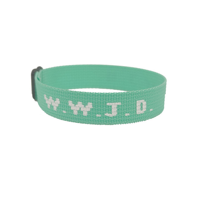 Alphabet Jacquard Printed Wrist Strap Bracelet Strap Unisex WWJD Bracelet Adjustable Bracelet - V.I.P Digital Presence