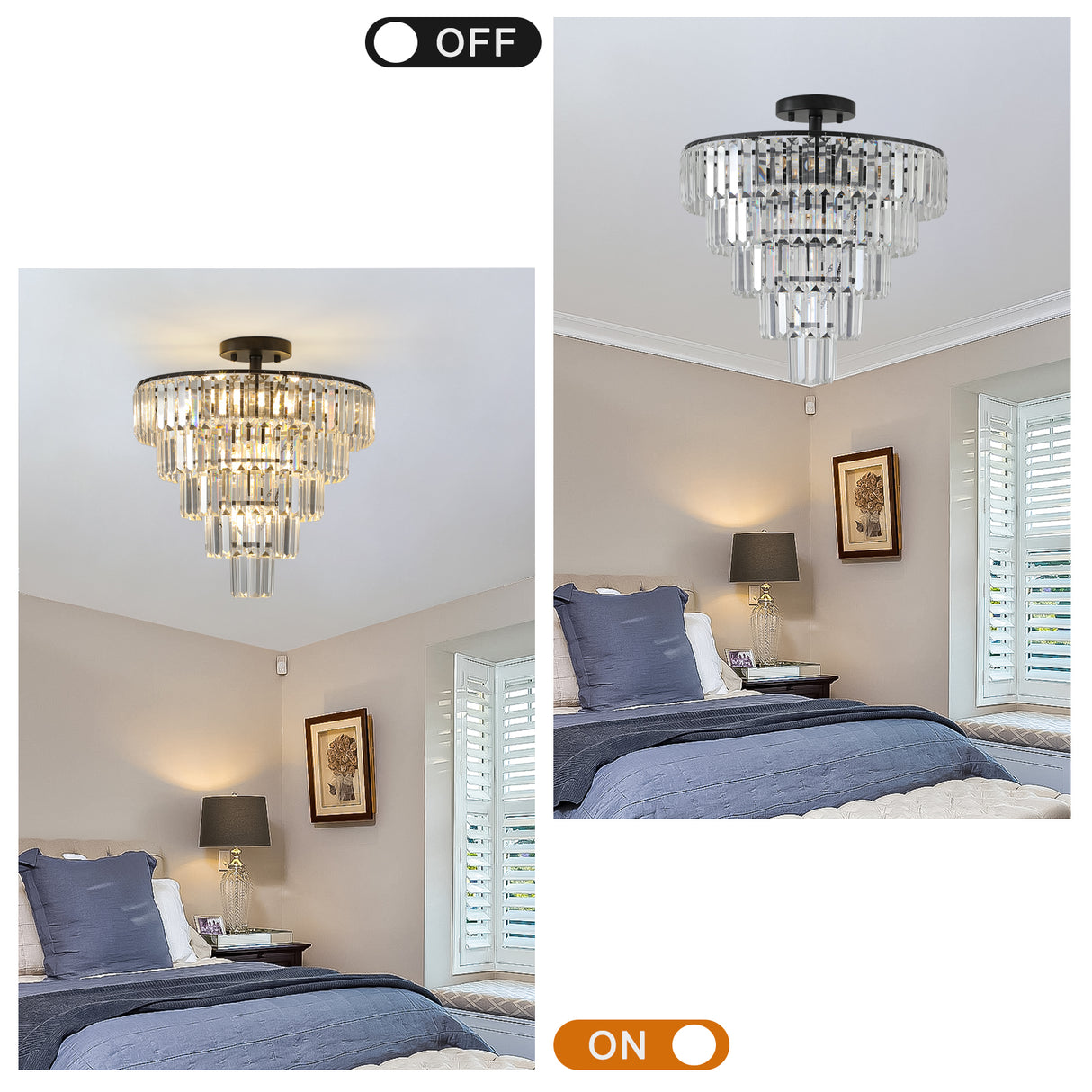 Black large crystal chandelier, modern style chandelier, dining room, living room, bedroom - V.I.P Digital Presence