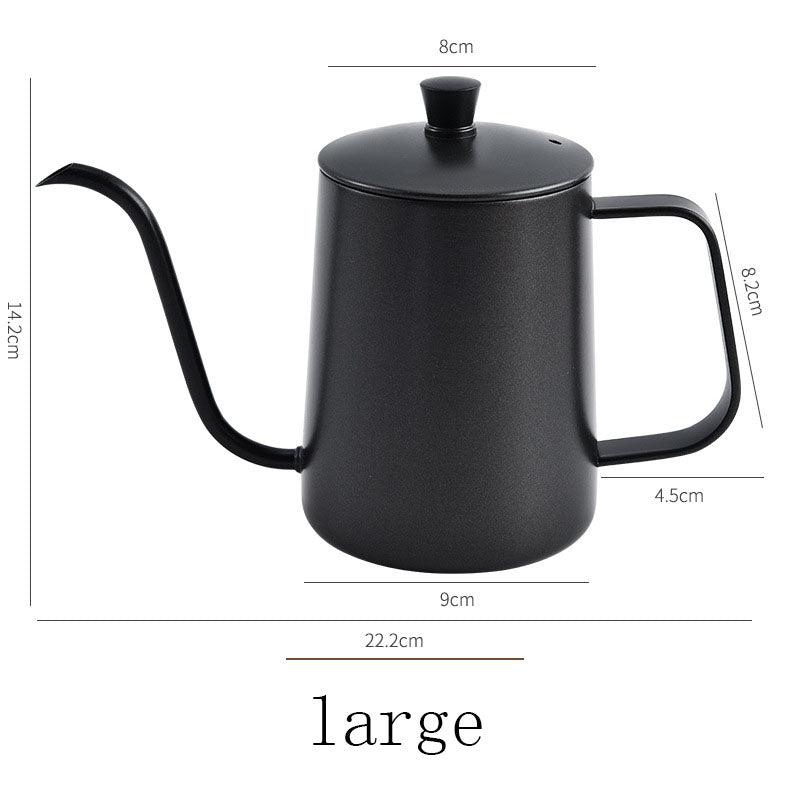 Household coffee hand brewing pot with narrow mouth and long mouth coffee pot with lid - V.I.P Digital Presence