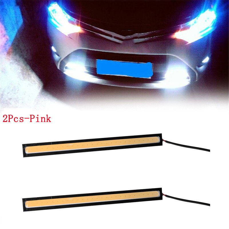 4/2Pcs 17CM Universal Car COB LED Strip Car Running Fog Lamp Driving Strip Light Waterproof 10-16V Flexible Led Strip Accessorie - V.I.P Digital Presence
