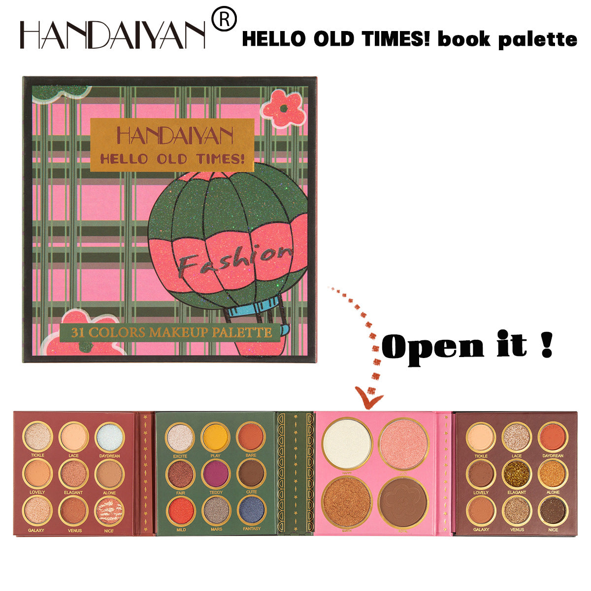 HANDAIYAN 31 Colors Eyeshadow Palette + Blush Highlighter Makeup Set Set Box Pearlescent Matte Eyeshadow - V.I.P Digital Presence