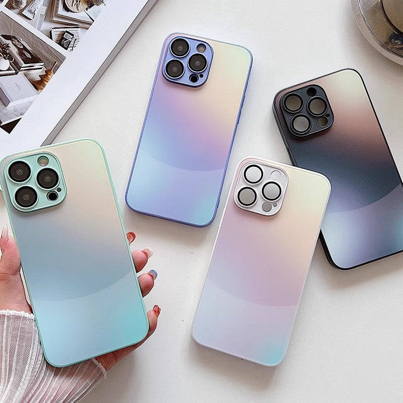 IPhone15 phone case gradient color matte suitable for Apple 14pro with lens film 13 anti drop protective cover - V.I.P Digital Presence
