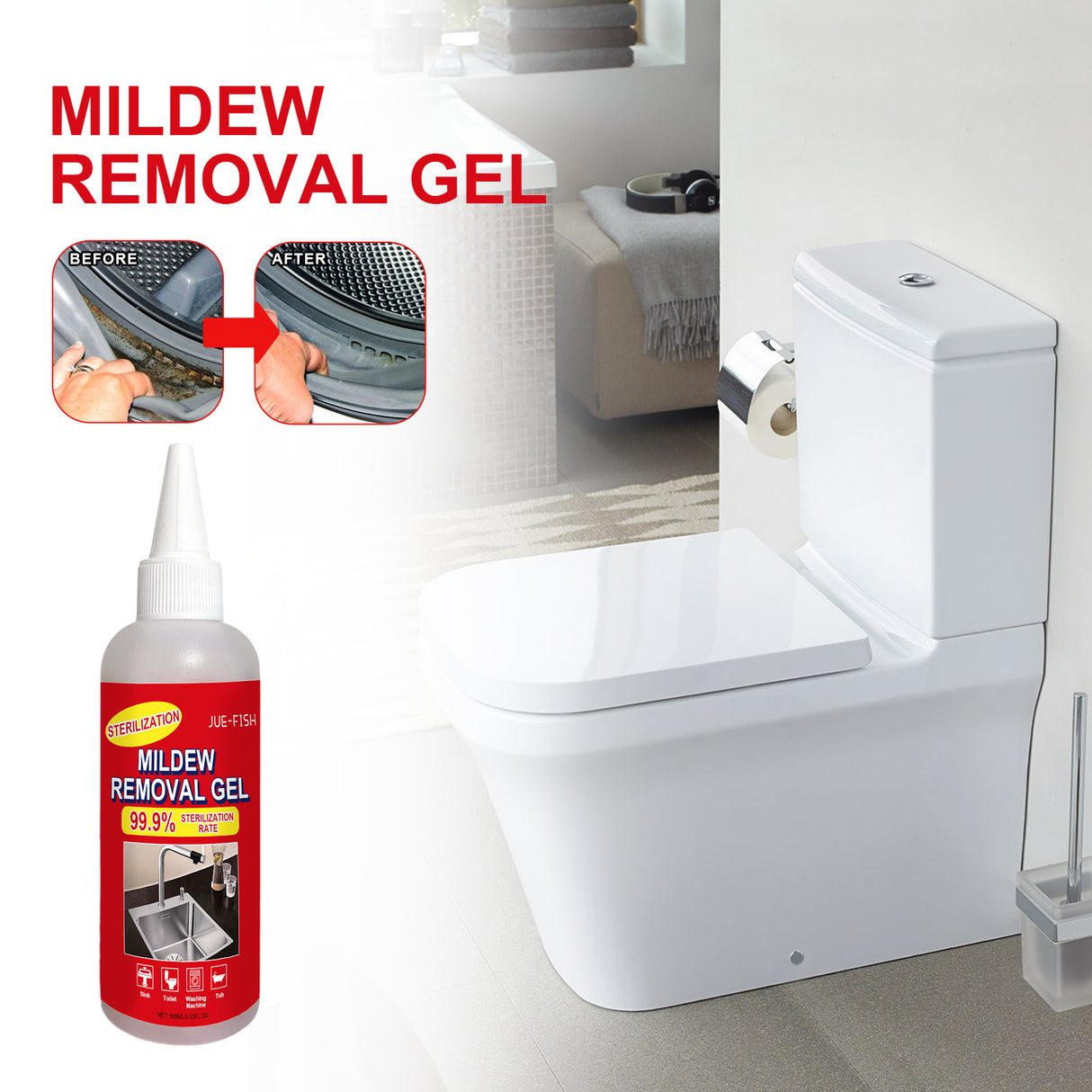 JUE-FISH Mildew Remover Gel Wall Stain Cleaner Kitchen Tile Crevices Mildew Remover Wall Multi-Effect Mildew Inhibitor - V.I.P Digital Presence