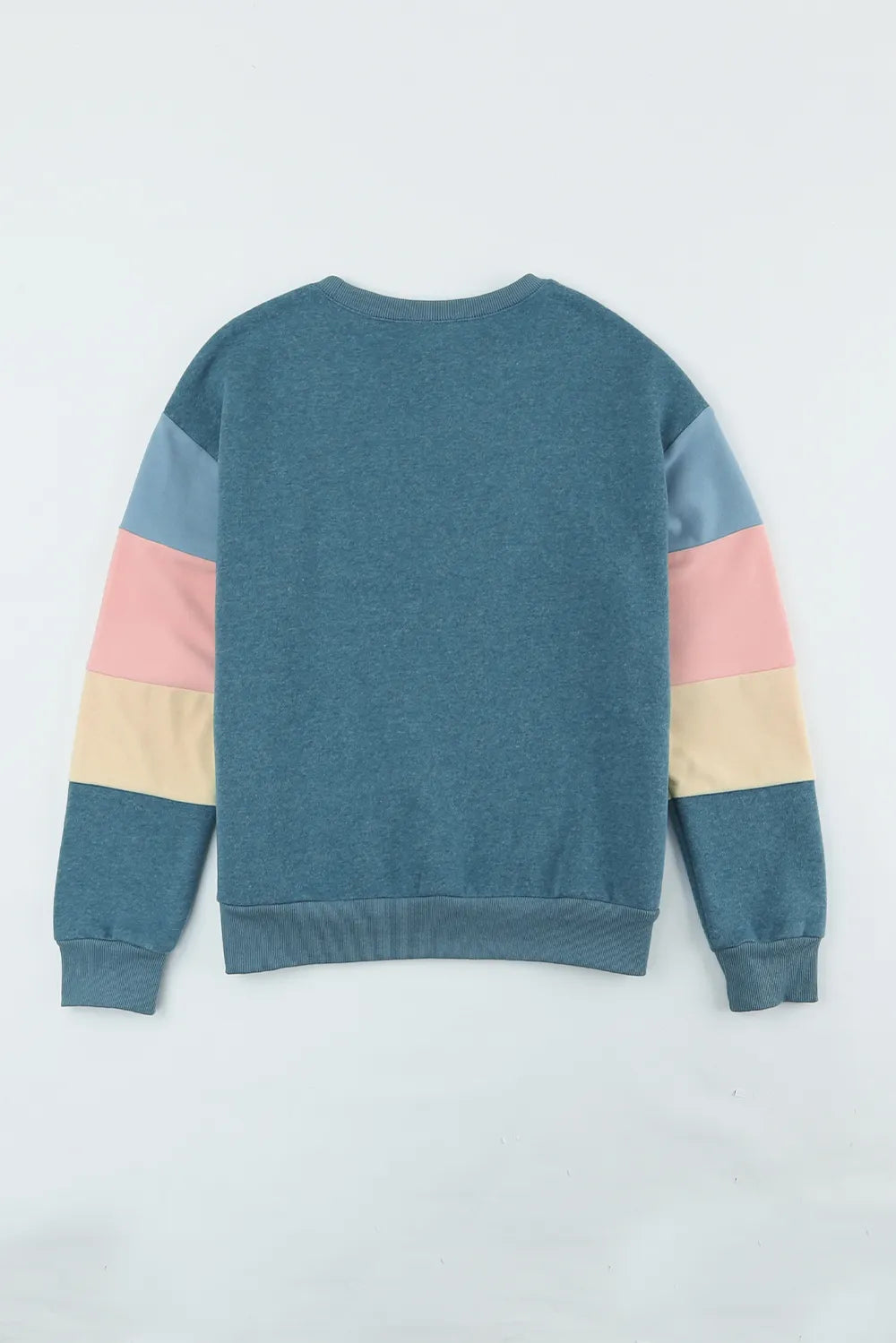 Color Block Round Neck Long Sleeve Sweatshirt - V.I.P Digital Presence