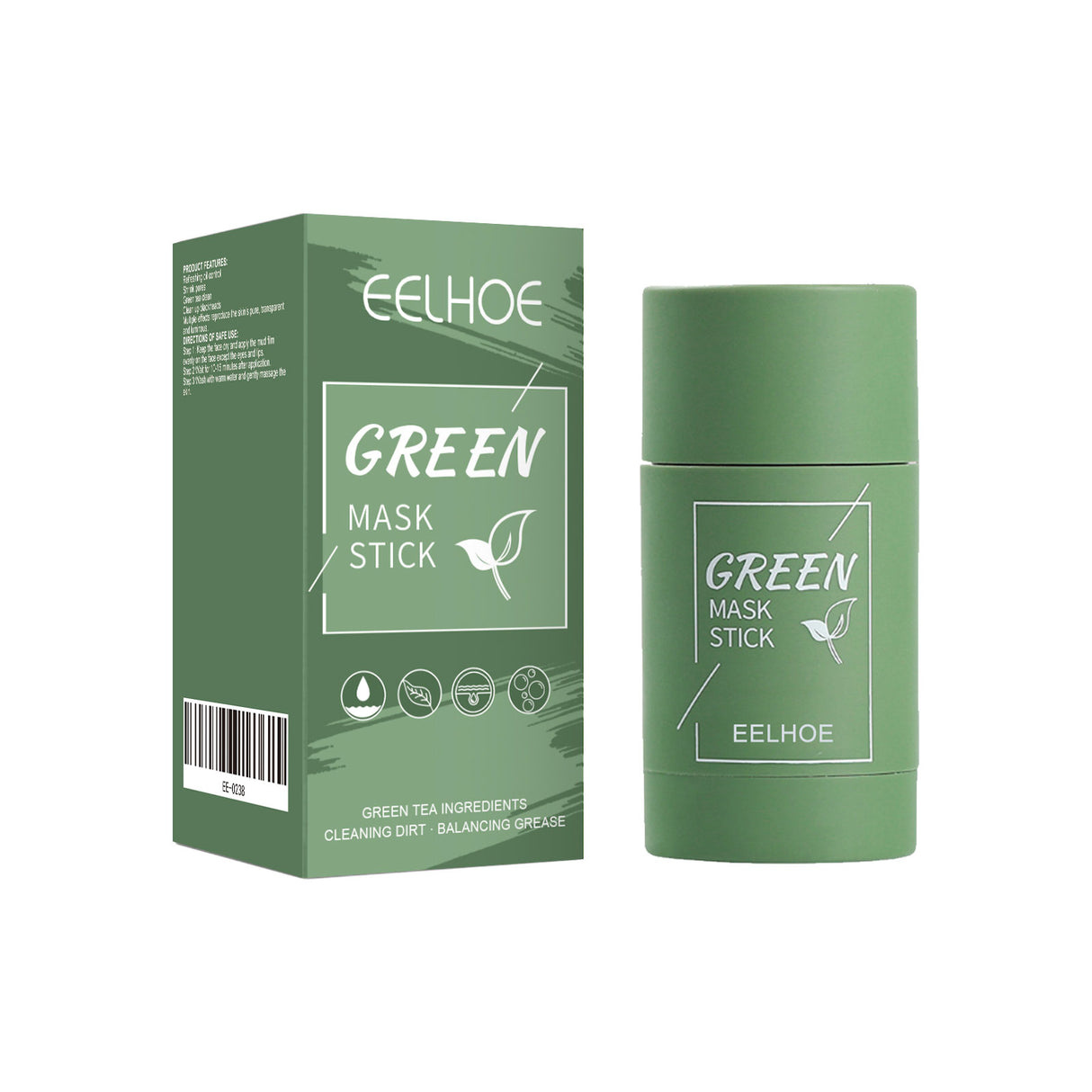 Green Tea Solid Mask, Deep Cleansing Hydrating Mask Stick Pore-Narrowing Paste Mask Stick - V.I.P Digital Presence