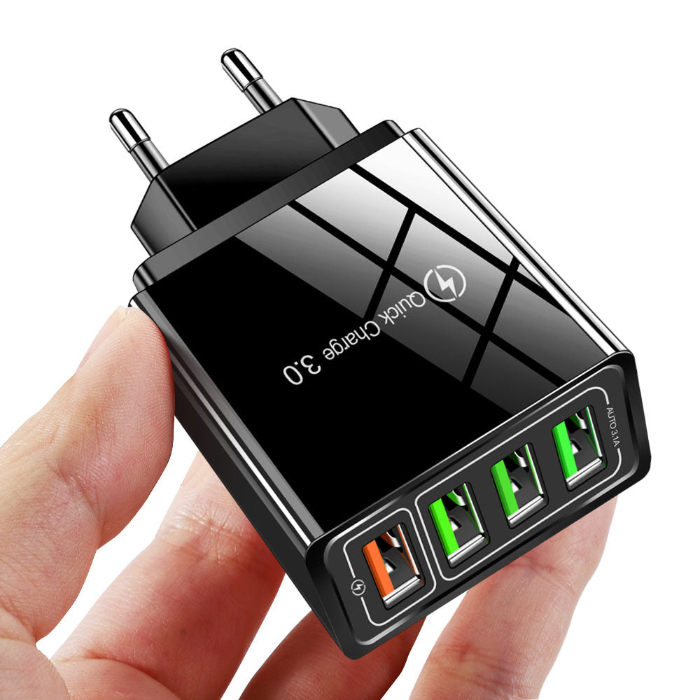 4USB mobile phone charger, multi port USB charging head charger - V.I.P Digital Presence