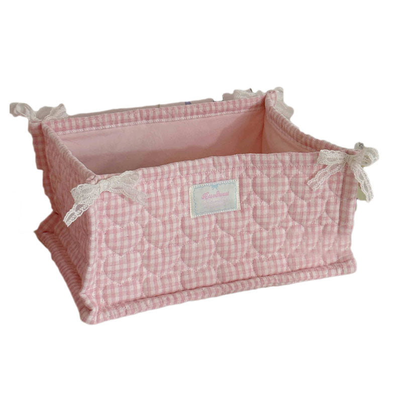Quilted Ins Storage Basket Desktop Goods Storage Cute Ornaments - V.I.P Digital Presence