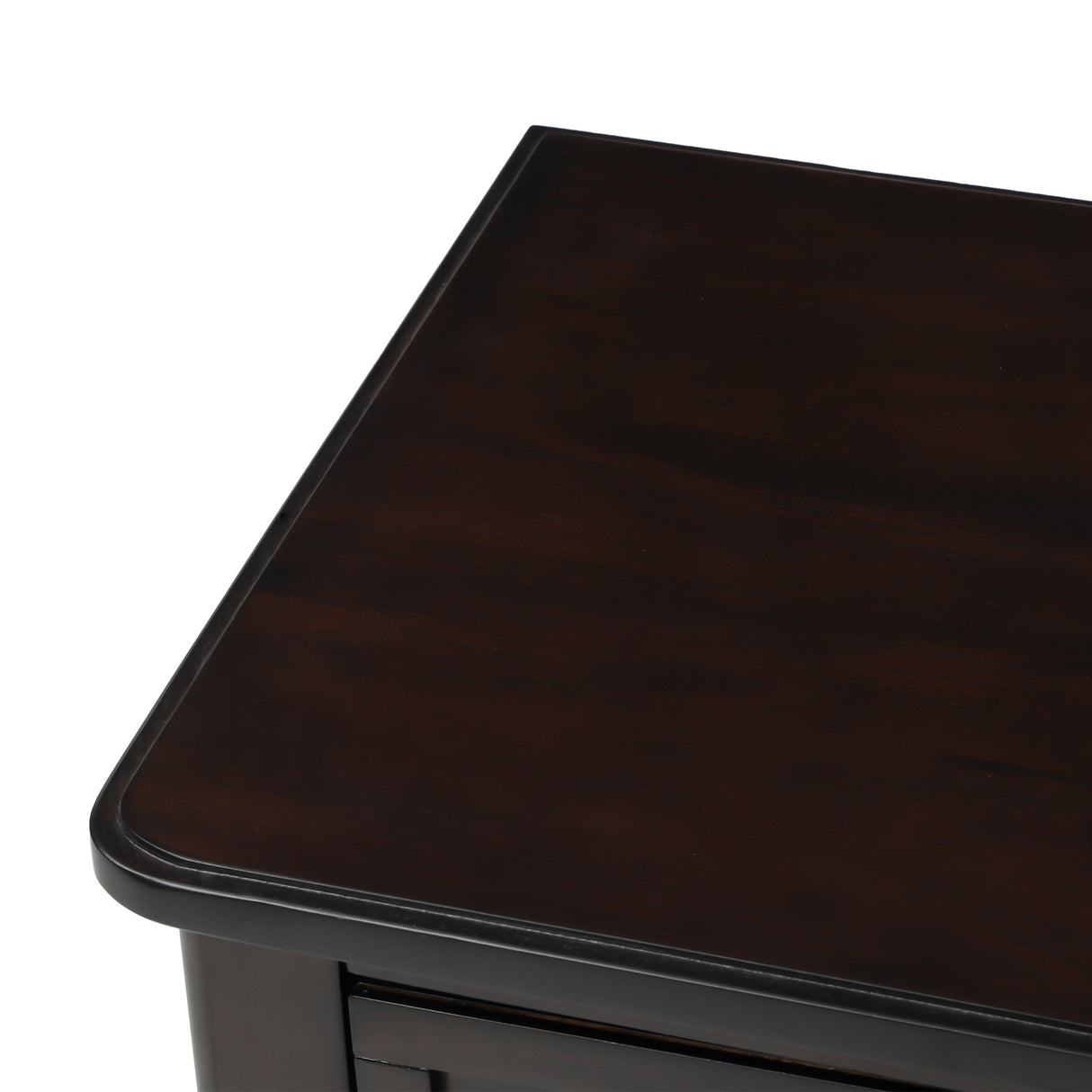 TREXM Narrow Console Desk, Ultra Thin Sofa Table with Three Storage Drawers and Living Room Bottom Shelves (Espresso) - V.I.P Digital Presence