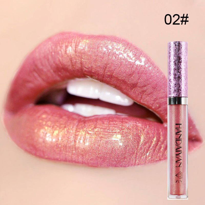 handaiyan Diamond Pearl Lip Gloss Non-Stick Cup Mermaid Lip Gloss Lipstick - V.I.P Digital Presence