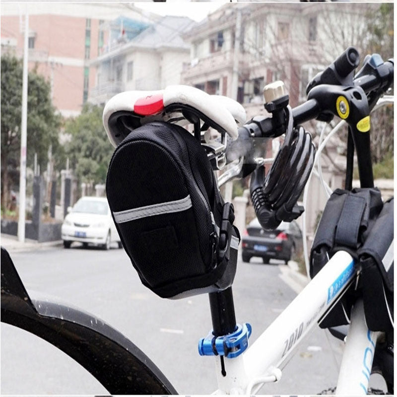 Bolsa para sillín de bicicleta de montaña, tija de sillín, bolsa para asiento trasero, kit de cojín, accesorios para equipo de ciclismo