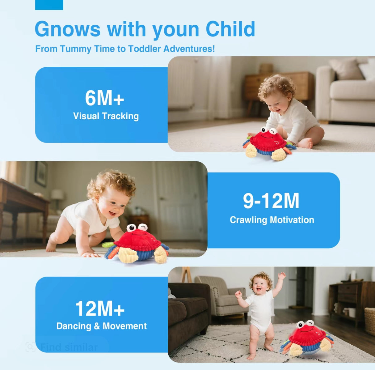 BounceBuddy Musical Crab