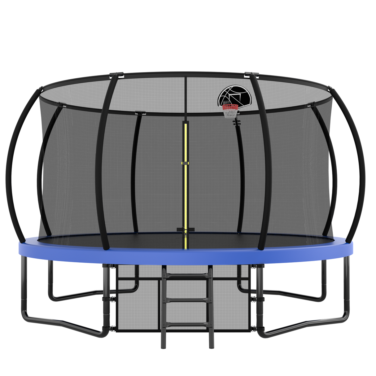 12FT Recreational Kids Trampoline with Safety Enclosure Net & Ladder, Outdoor Recreational Trampolines - V.I.P Digital Presence