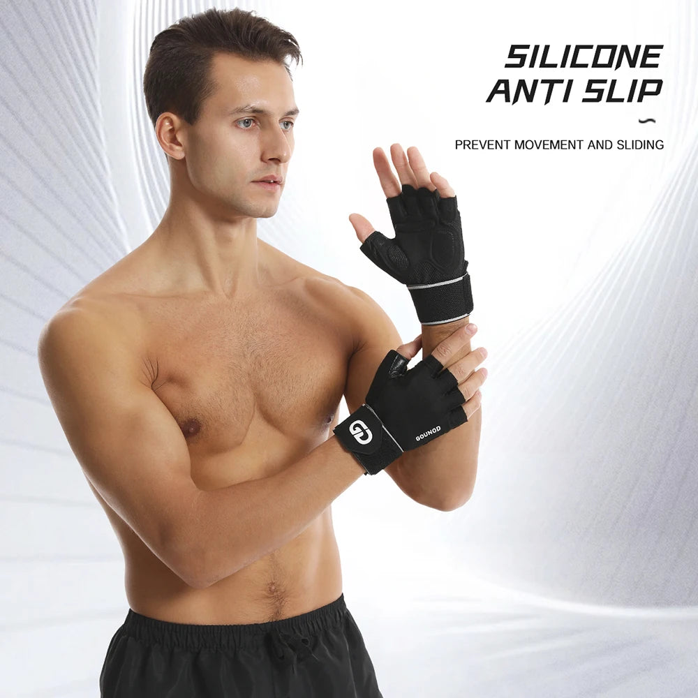 Fitness gloves with microfiber anti slip and wear-resistant design half finger gloves with straps - V.I.P Digital Presence