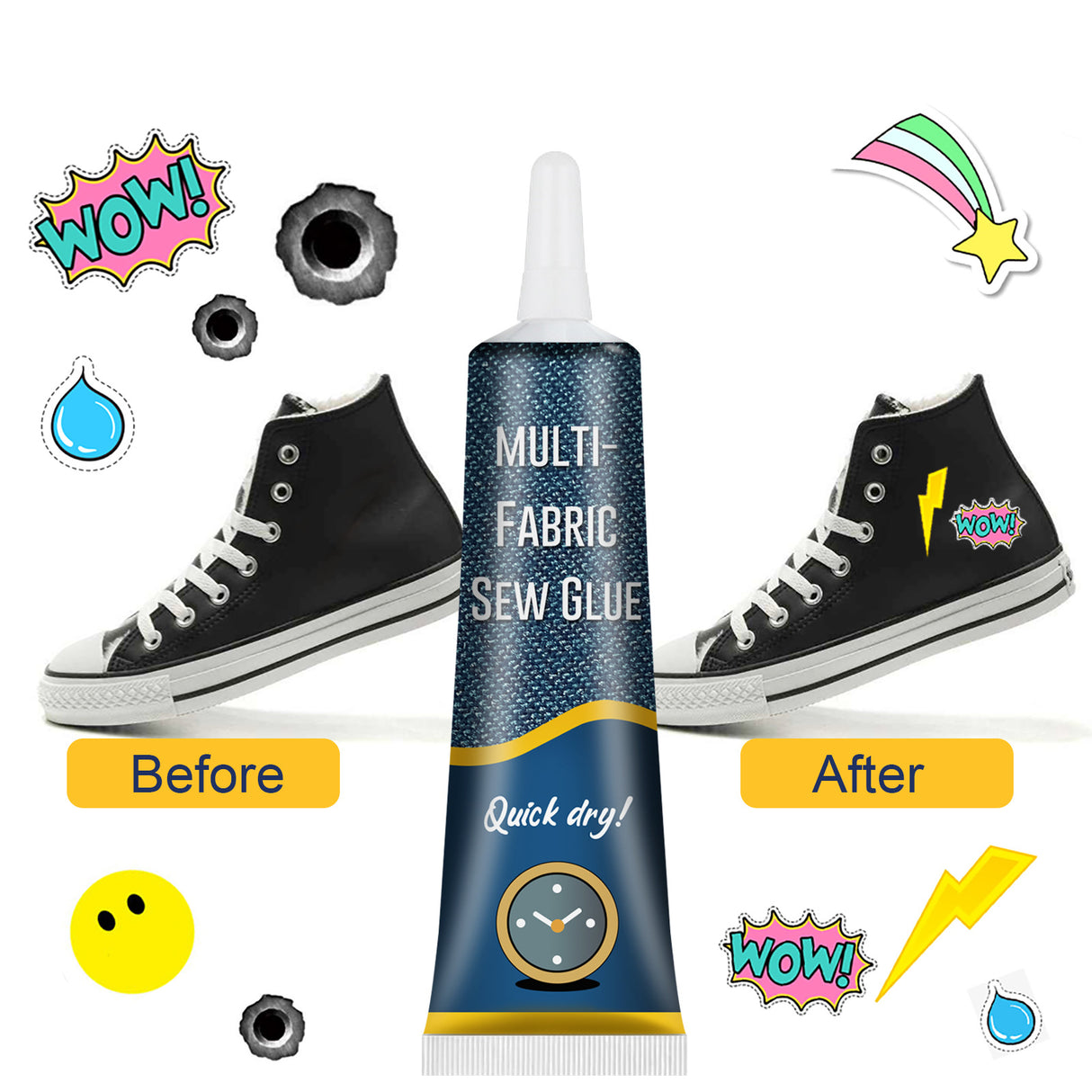 North Moon Fabric Sewing Glue Special Glue For Clothes Printing Pants Insoles Jeans Hole Fabric Glue - V.I.P Digital Presence