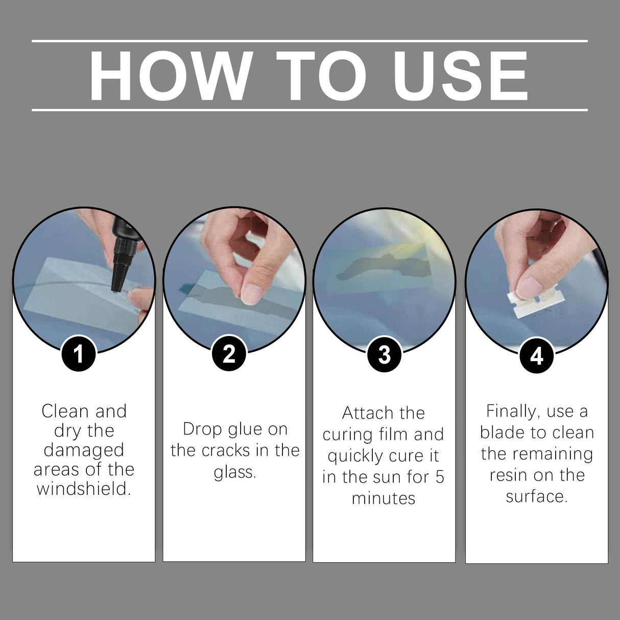 Windshield Repair Adhesive, Windshield Cracks And Scratches Repair Clear Vision Repair Adhesive - V.I.P Digital Presence