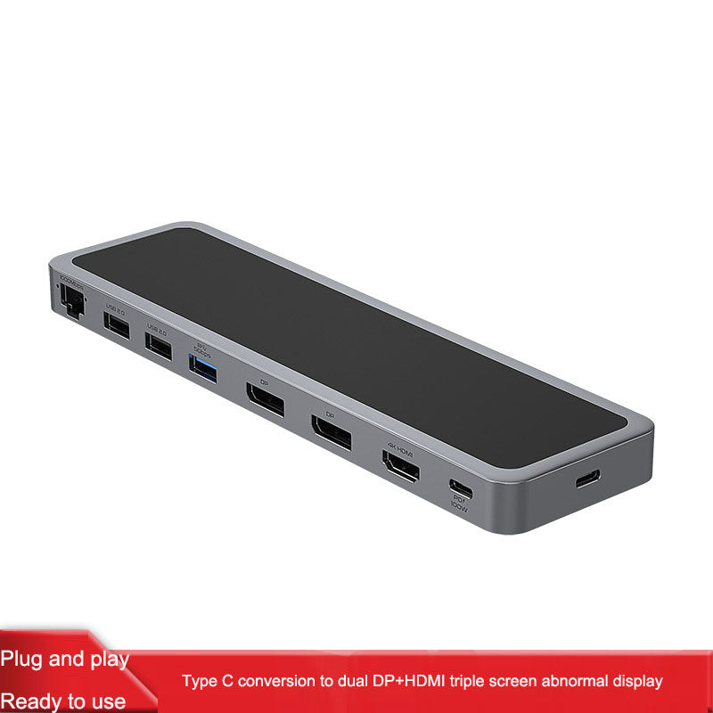 Type-C docking station expands 4K60Hz video dual output differential display docking station dual DP HDMI multi screen different - V.I.P Digital Presence