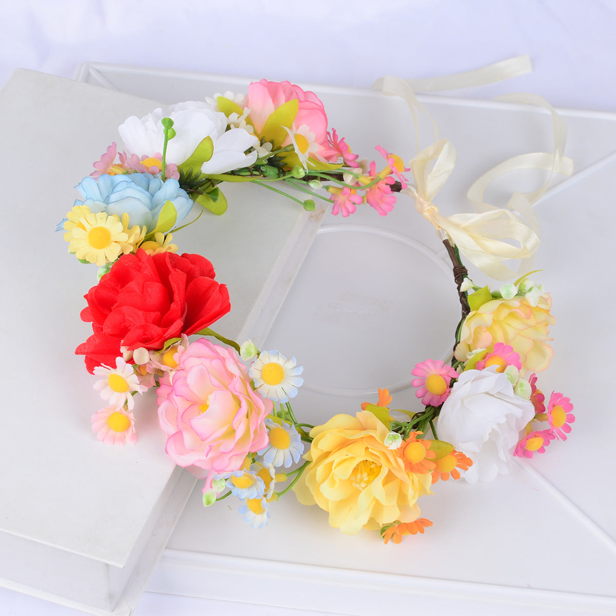 Simulated Chrysanthemum Flower Wreath, Starry Sky, Hibiscus Flower Wreath, Bridal Wedding Photography - V.I.P Digital Presence