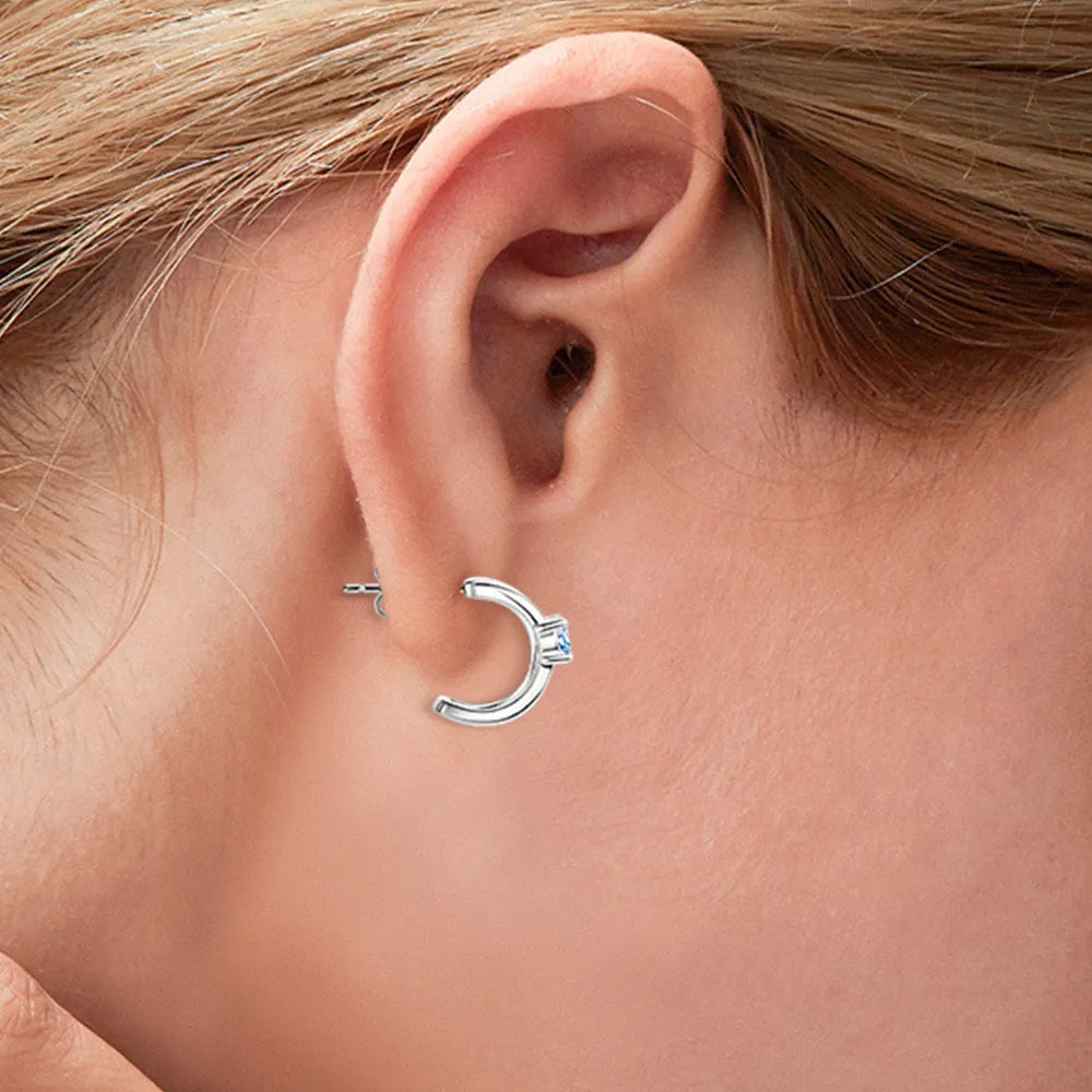 Moissanite 925 Sterling Silver Earrings - V.I.P Digital Presence