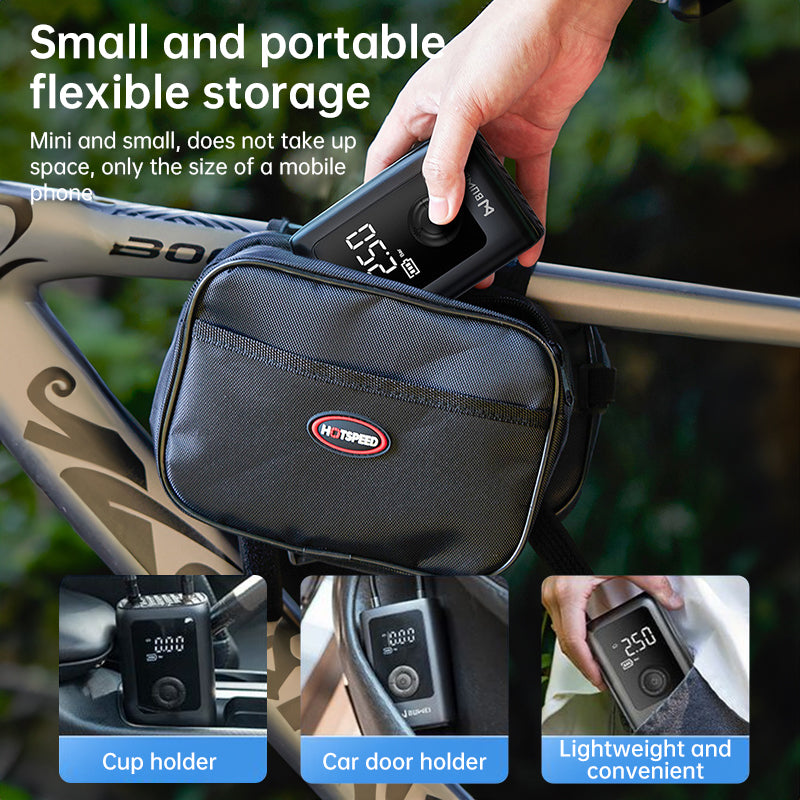 150PSI Rechargeable Electric Tire Pump with Light & LCD: for cars, bikes - V.I.P Digital Presence