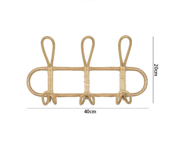 Kids Room Decor Hanger Rattan Wall Hooks Kids Garments Organizer Rack Clothes Hat Hanging Hook Rattan Hanger - V.I.P Digital Presence