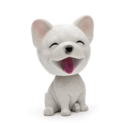 Cute doll decorations in the car, resin bobblehead dog animal bulldog, creative cute car ornaments - V.I.P Digital Presence