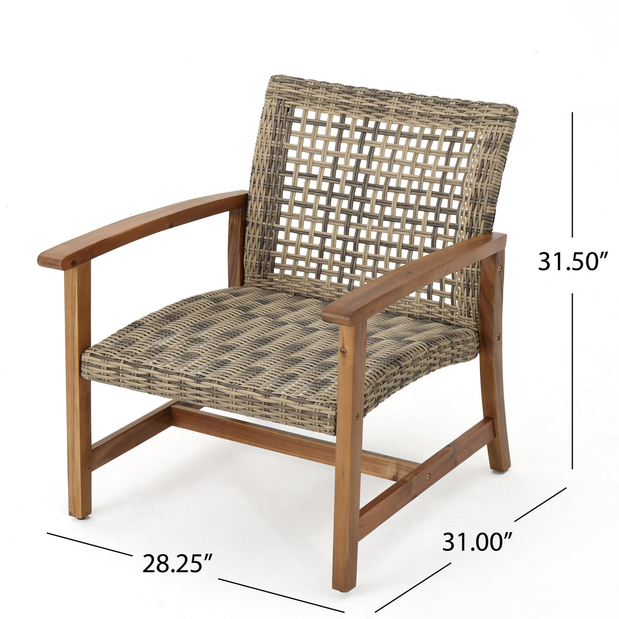 HAMPTON WOOD + WICKER CLUB CHAIR ( set of 2) - V.I.P Digital Presence