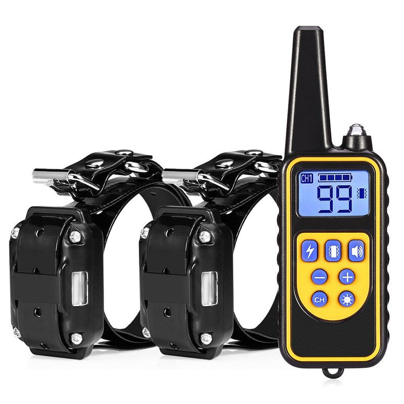 Dog training supplies - bark control device. The collar features electric shock and vibration for training. - V.I.P Digital Presence