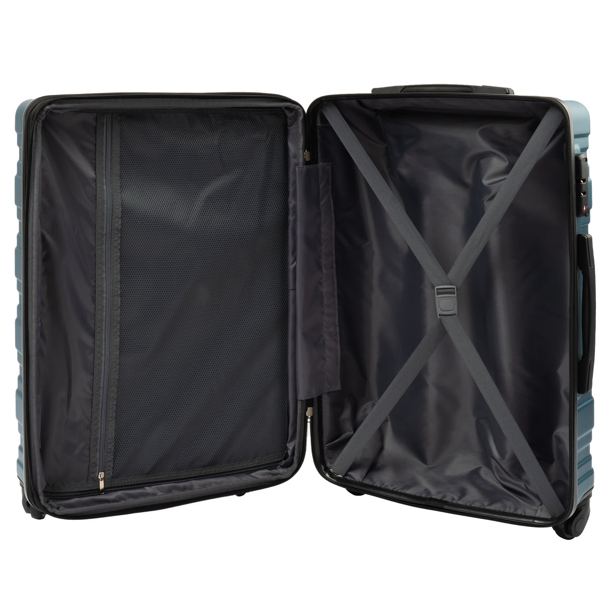 Merax Luggage with TSA Lock Spinner Wheels Hardside Expandable Luggage Travel Suitcase Carry on Luggage ABS 24" blue green