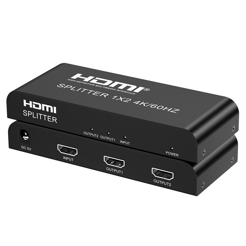 HDMI Distributor 1x2 4K60HZ Series HDMI One In Two Out Divider HD Video Same Screen Device - V.I.P Digital Presence