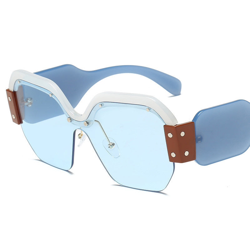New Ladies Sunglasses SMU09S Personality Large Frame Sunglasses One Piece Sunglasses