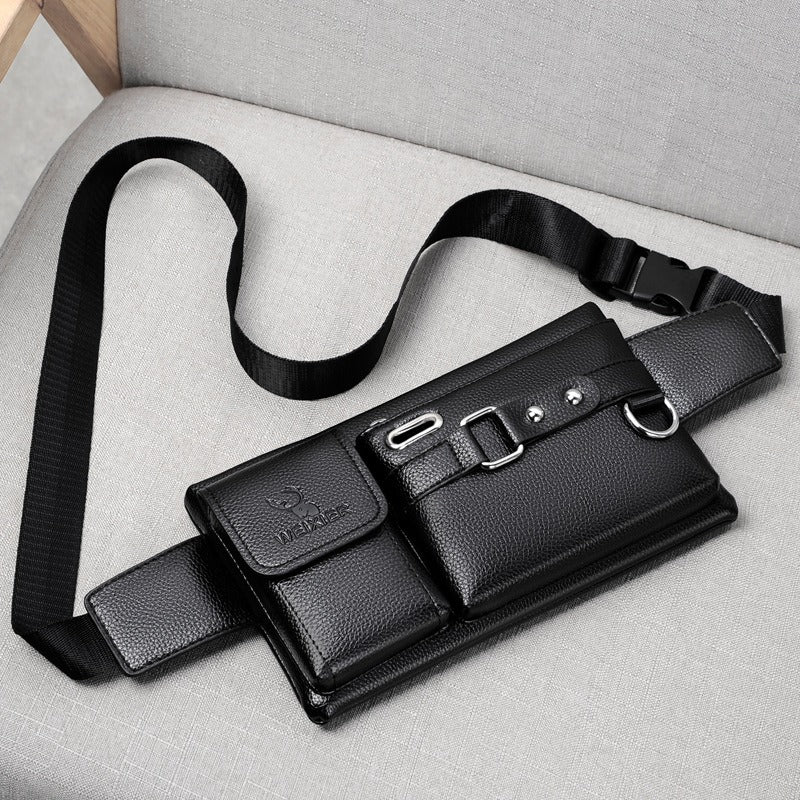 Men's Sports Waist Bag Multi Functional Outdoor Waist Bag PU Messenger Bag Riding Waist Bag - V.I.P Digital Presence