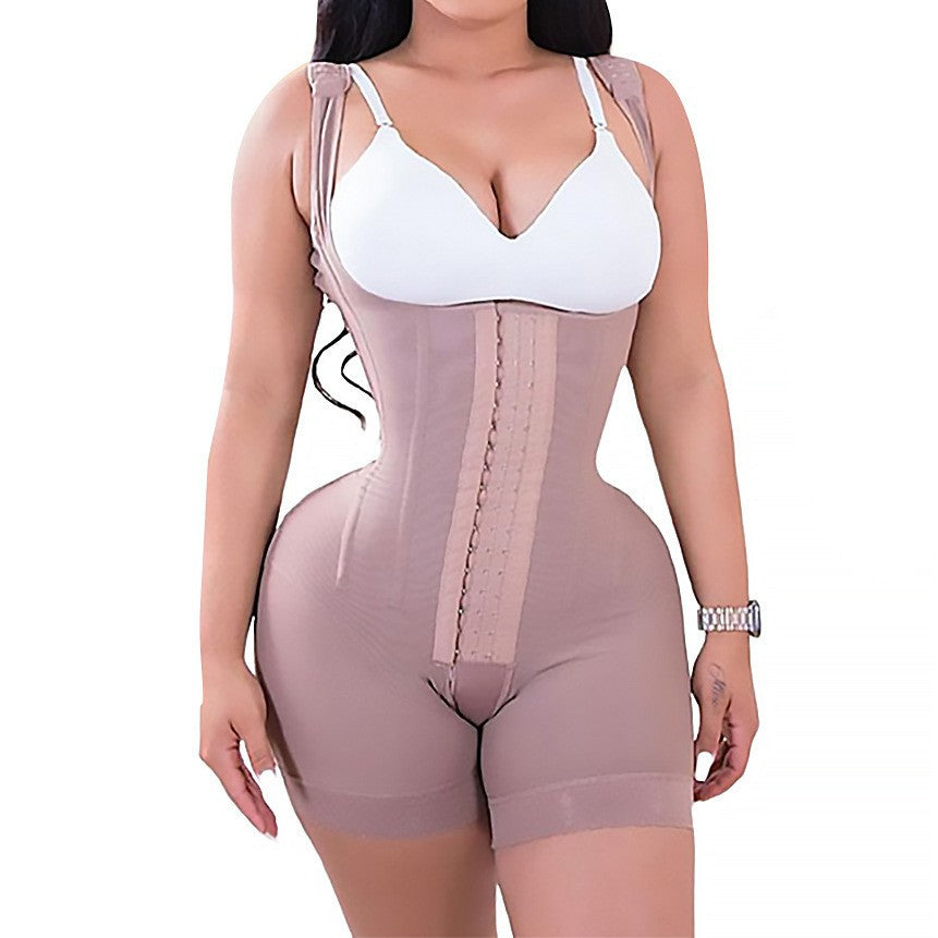 European and American abdominal jumpsuit tight fitting and hip lifting pants anti slip drop glue plastic pants lace buckle shaping drawstring pants - V.I.P Digital Presence
