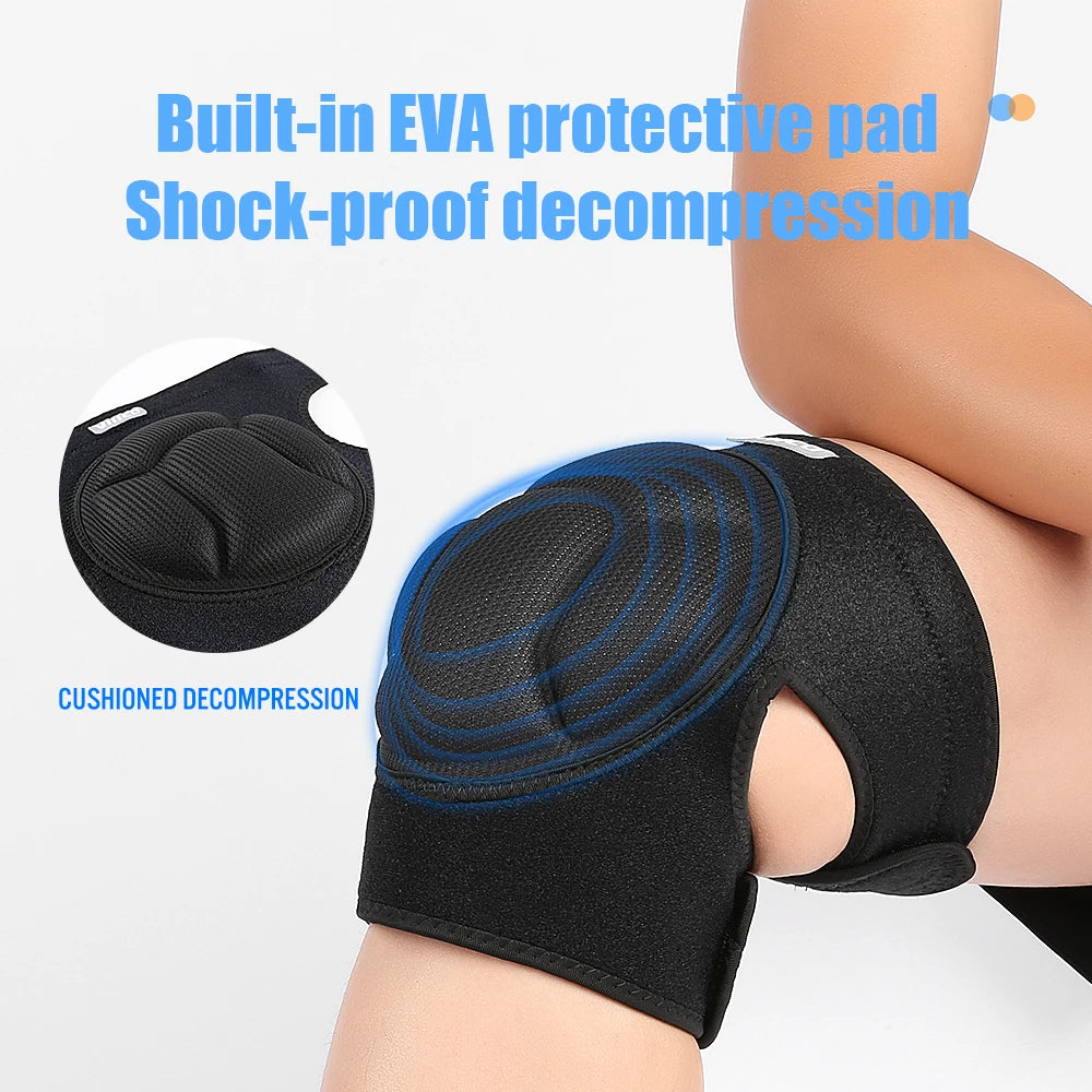 Running basketball cushioning decompression breathable comfortable Velcro sports collision protection leg protection knee protection - V.I.P Digital Presence