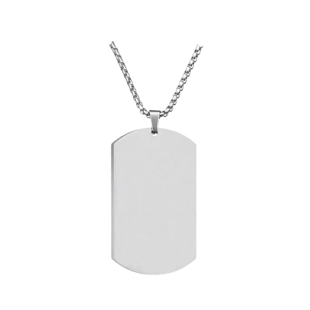 European and American high-end stainless steel military brand necklace engraved pendant jewelry - V.I.P Digital Presence