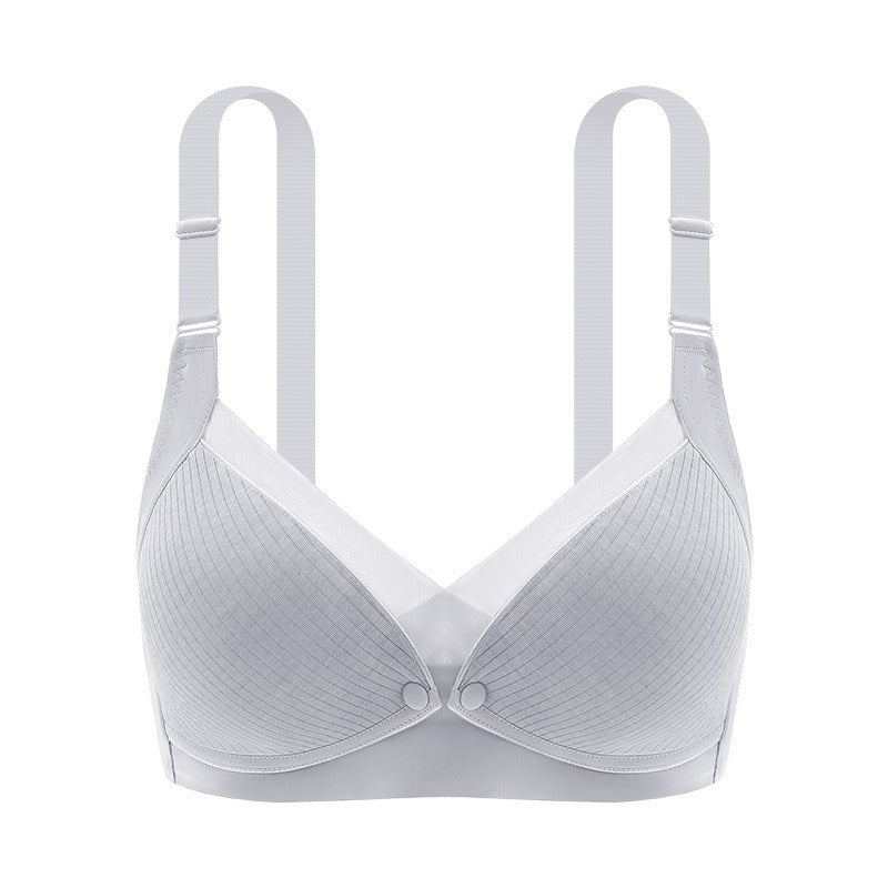 Nursing Underwear Maternity Underwear Front Open Buckle Thin Seamless Bra Cotton Lining Large Size Nursing Bra - V.I.P Digital Presence