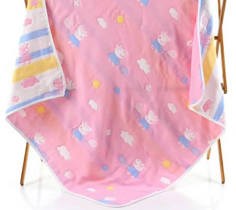 110*110cm Parent-child Baby Summer Bedding Sofa Quilt 100% Cotton Baby Blanket Child Quilt 6 Layers Muslin Swaddle for Newborns - V.I.P Digital Presence