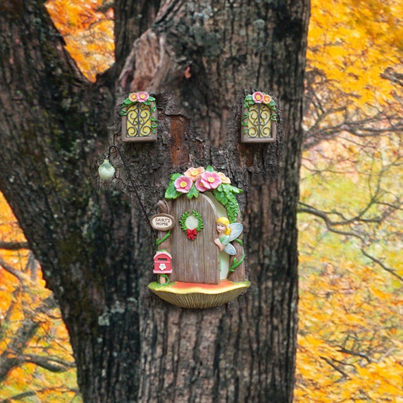 Elf House Garden Resin Night Light Doors and Windows Hangers - V.I.P Digital Presence