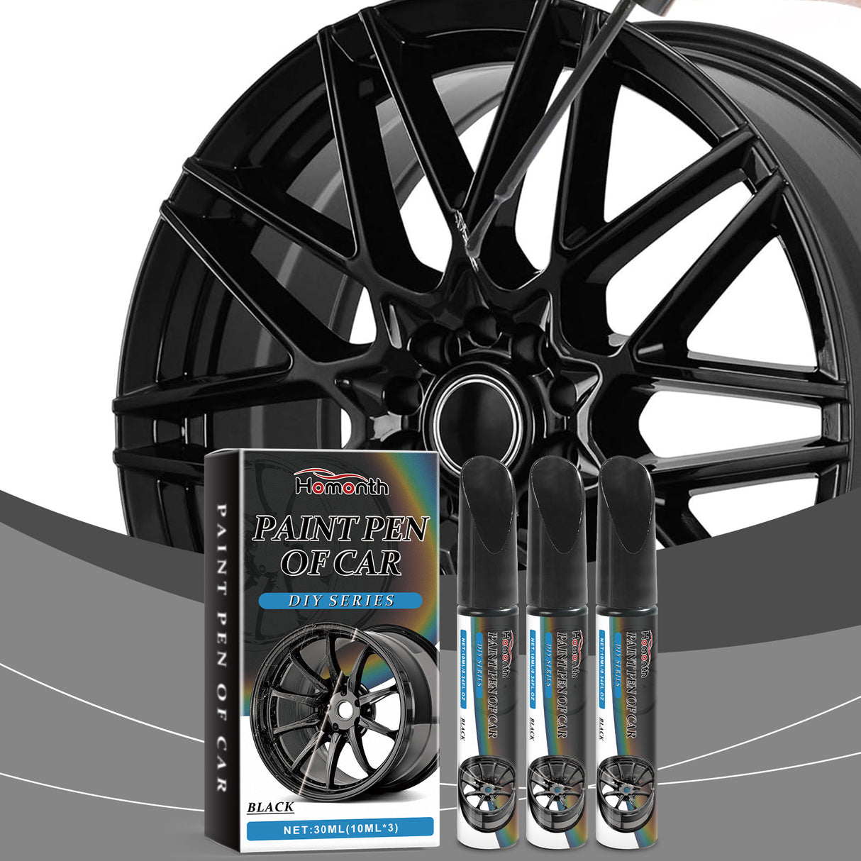 Black Car Wheel Scratches Repair Pen Car Paint Scratches Scratches Decontamination Repair Paint Pen - V.I.P Digital Presence