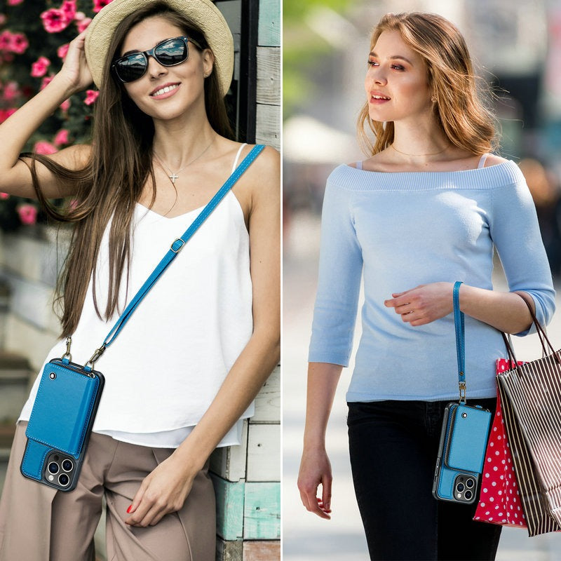 Funda tipo cartera para iPhone 14 Pro, con ranuras para tarjetas, para Samsung S22U, con ranuras diagonales