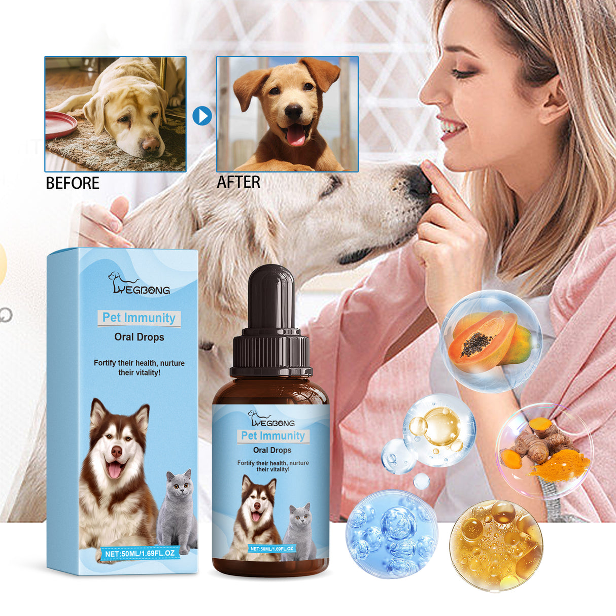 Pet Immune Oral Drops, Special Nutritional And Immune Health Drops For Cats And Dogs - V.I.P Digital Presence