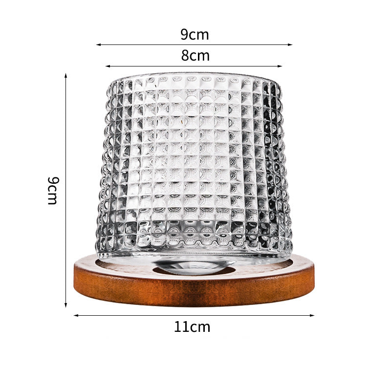 Hand drawn rotating glass cups multiple multi-purpose whiskey glasses rotating glass cups - V.I.P Digital Presence
