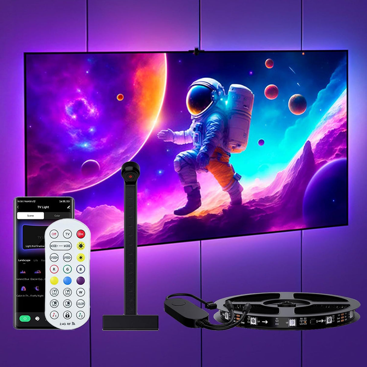 LED Light Strip Bluetooth Sync TV Background Ambient Light with Camera Color Matching - V.I.P Digital Presence
